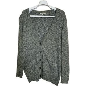 Madewell Heather Gray Graduate Marled Button Cardigan Knit Womens Sweater Size S